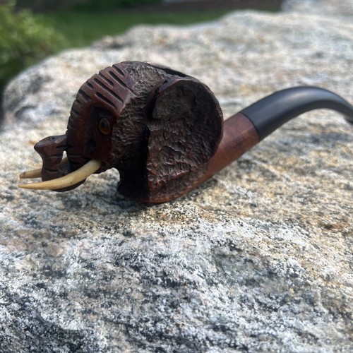 Vintage carved elephant - vintage,