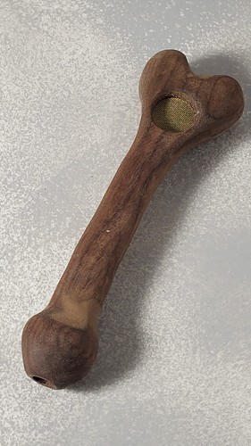 Wood smoking pipe gag - wood,