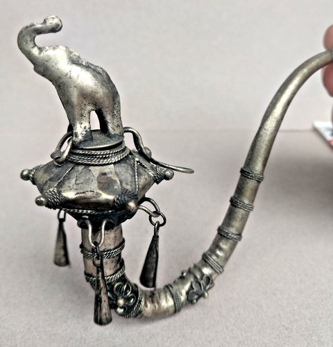 Antique thai elephant smoking - thai,